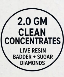 2.0 GM CLEAN CONCENTRATES LIVE RESIN BADDER + SUGAR DIAMONDS